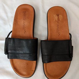 Kenneth Cole Gentle Souls - "Golum" Black Leather Sandal - SIZE 6